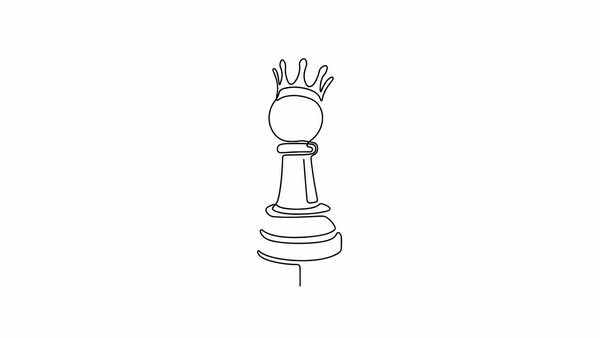 A simple illustrated chess king